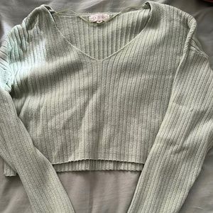 LA Hearts Sweater, Sage Green, XS